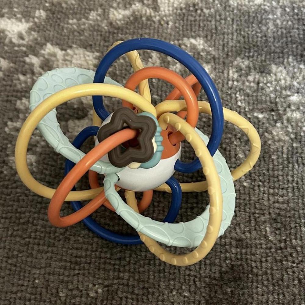 Manhattan Toy Co Pastel Colored Teether Ball Rattle